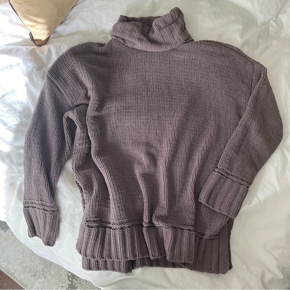 Aerie Oversized Turtleneck Knit Sweater